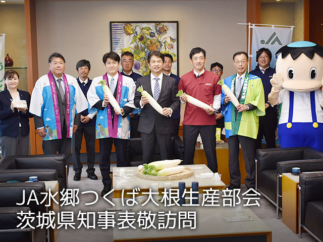 JA水郷つくば大根生産部会 茨城県知事表敬訪問